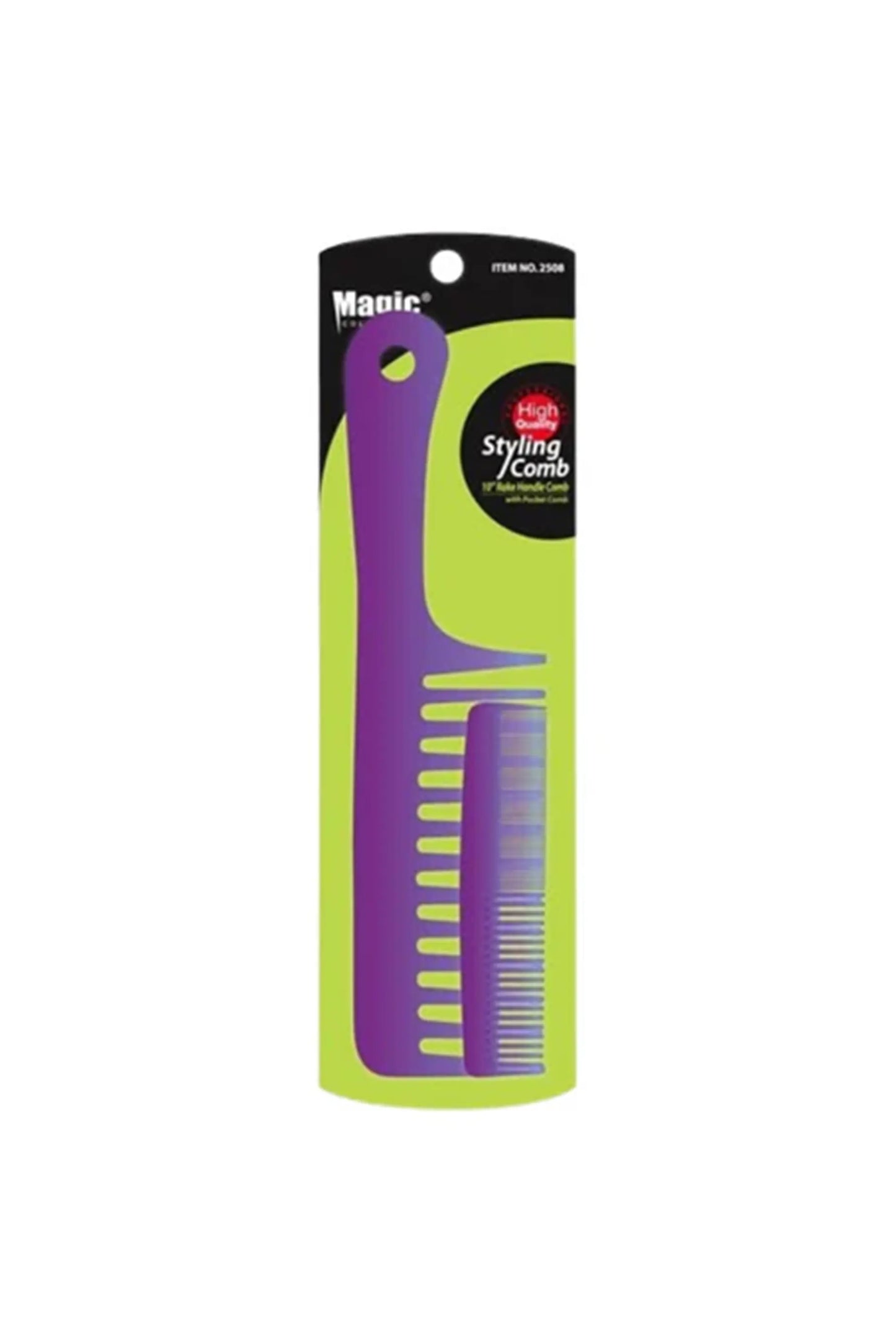 Magic Collection Rake Handle Comb With Pocket Comb #2508