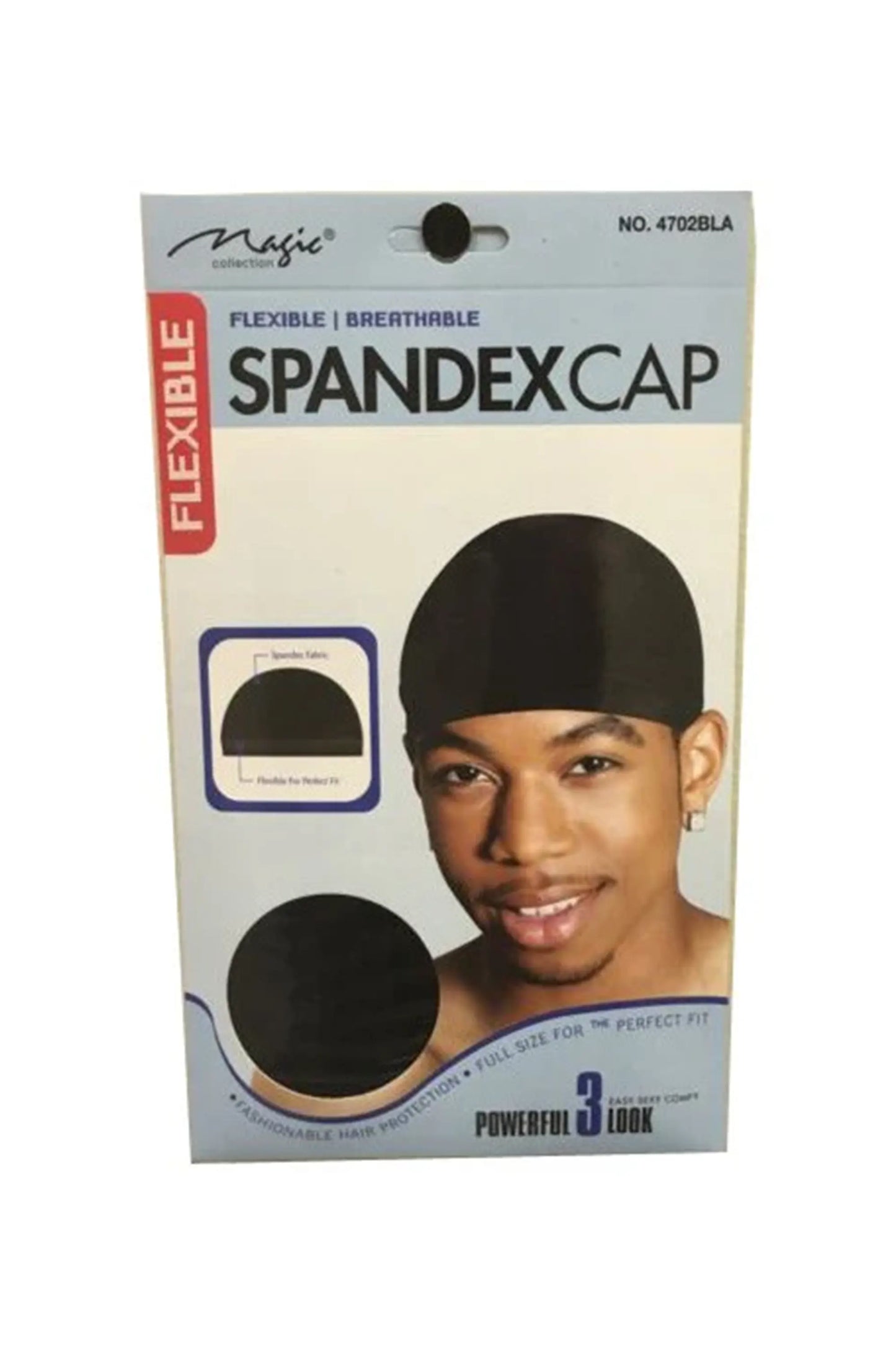 Magic Collection Spandex Cap - 4702Whi