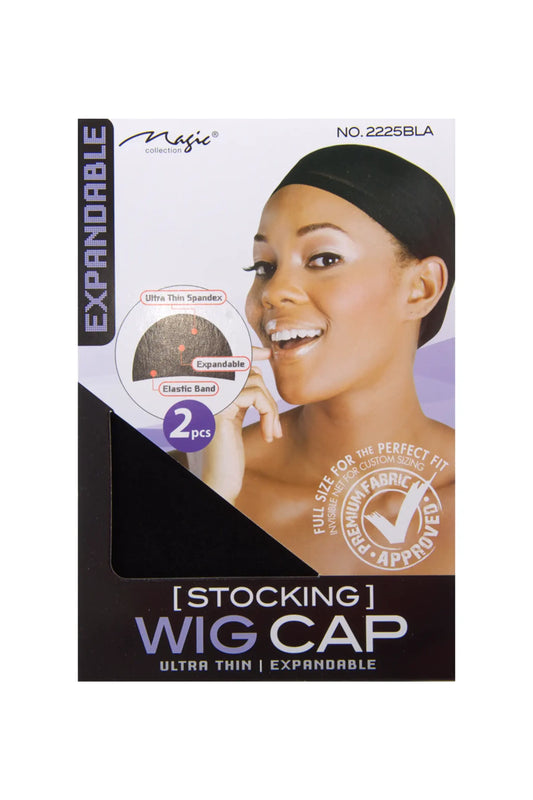 Magic Collection Stocking Wig Cap #2225Bla - (2 Pieces)