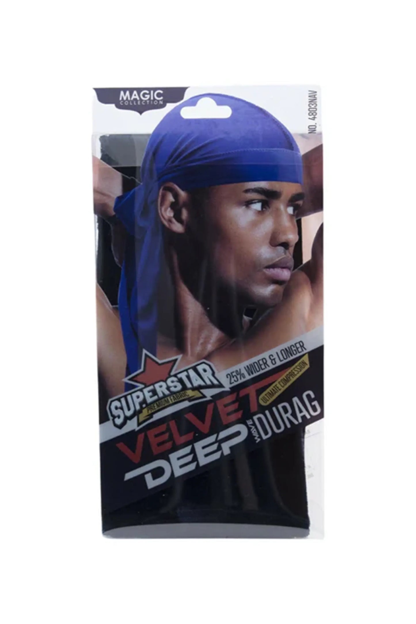 Magic Superstar Premium Fabric Velvet Deep Wave Durag Navy