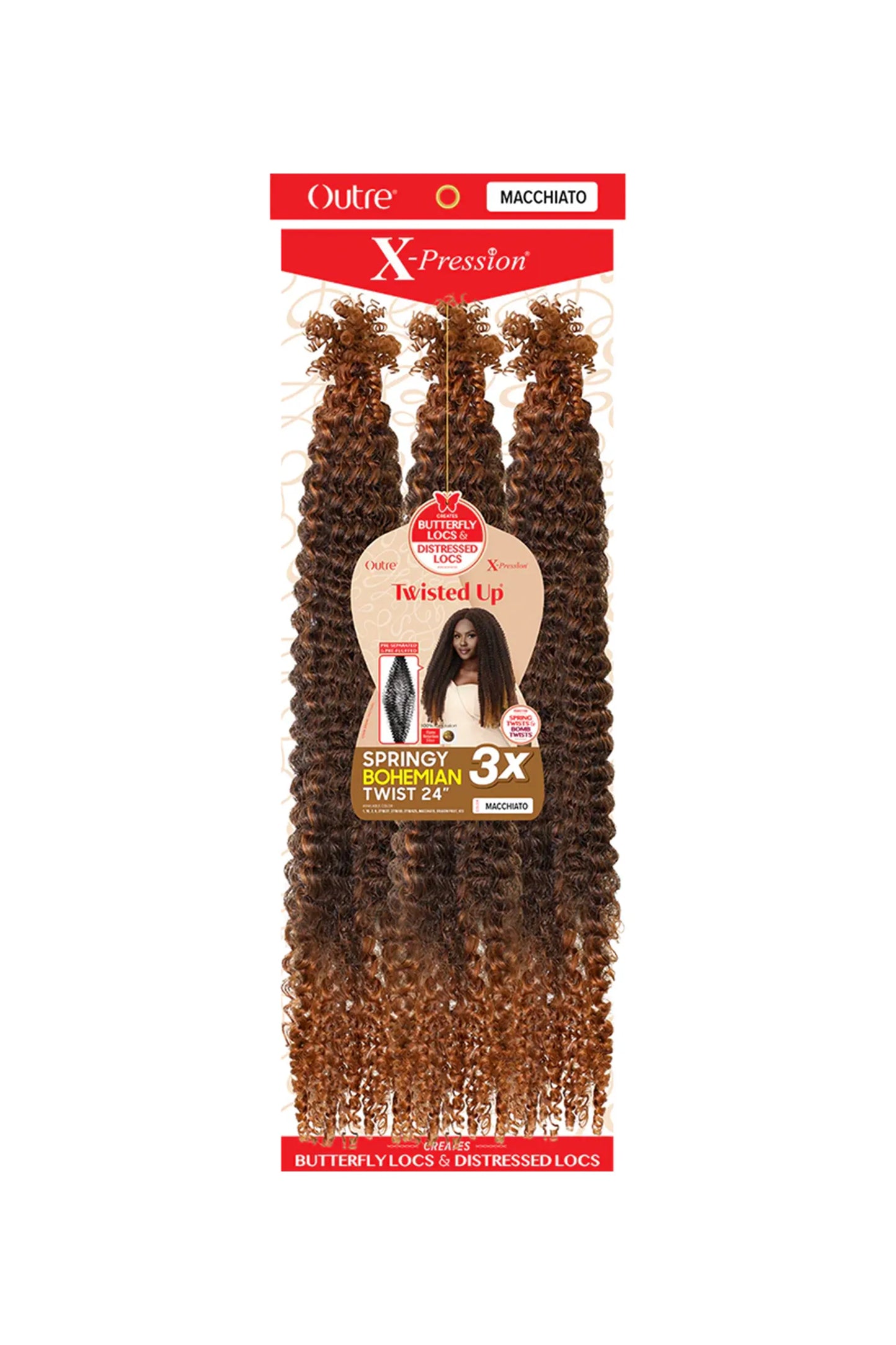 Outre Synthetic Braid - X pression Twisted up 3X Springy Bohemian Twist 16"