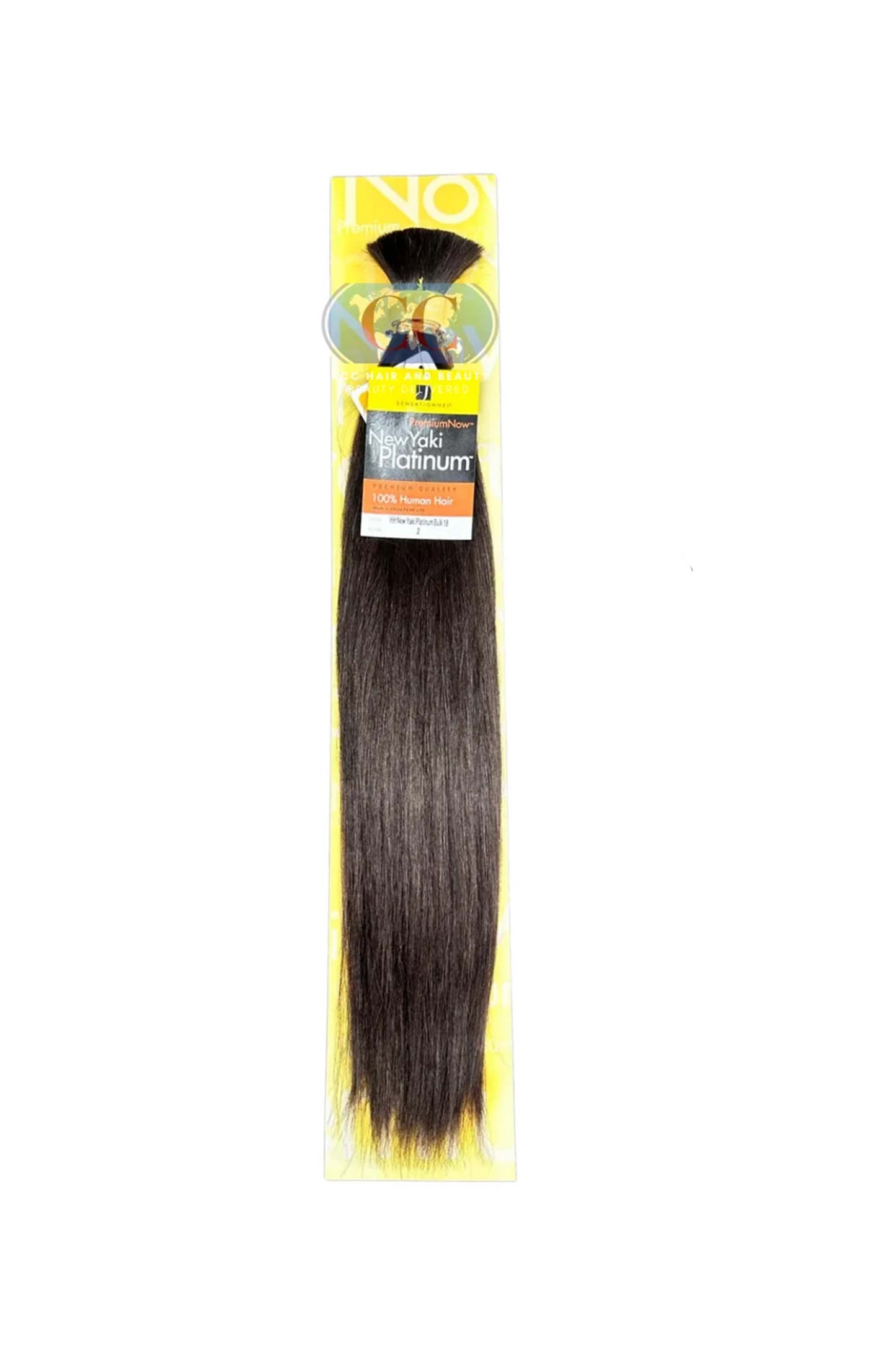 Sensationnel Premium Now 100% Human Hair New Yaki Platinum Yaki Natural Bulk