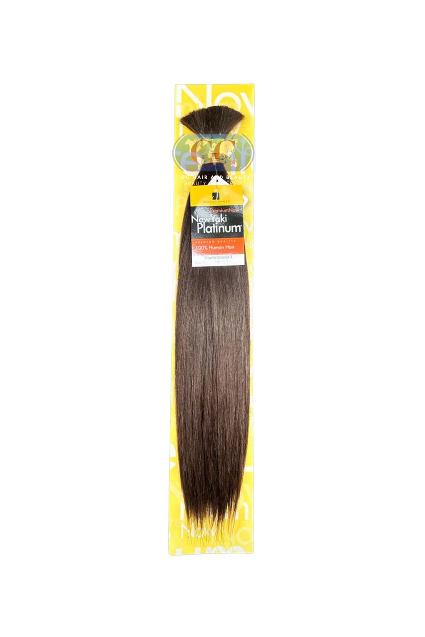 Sensationnel Premium Now 100% Human Hair New Yaki Platinum Yaki Natural Bulk