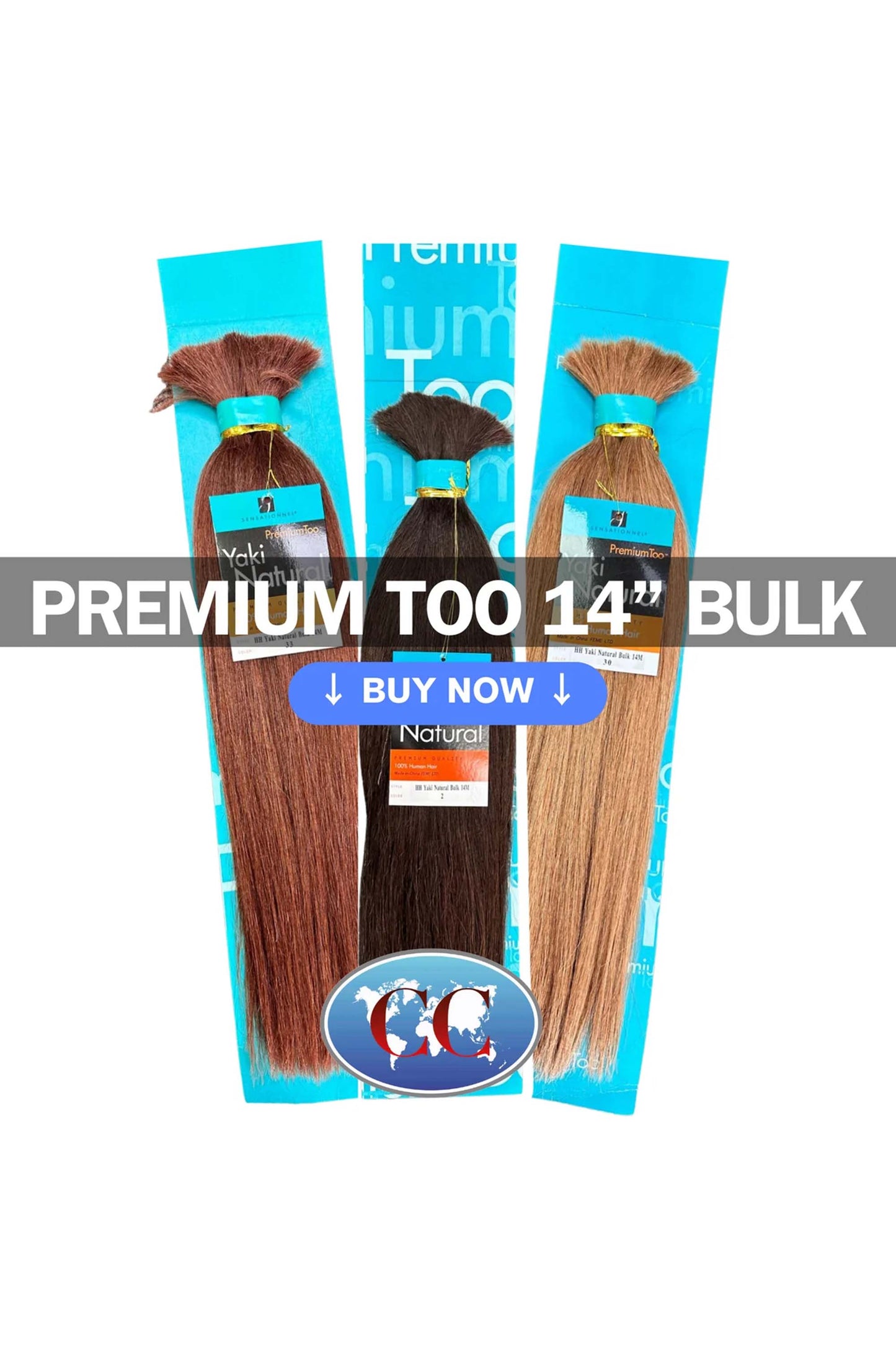 Premium Too Human Hair Yaki Natural Bulk