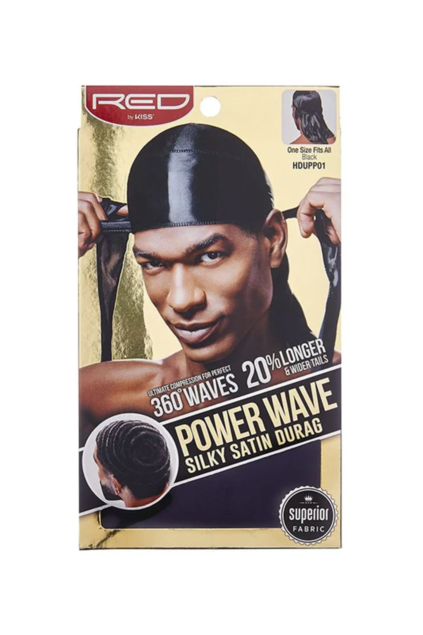 Red By Kiss Power Wave Silky Satin Durag - HDUPP01