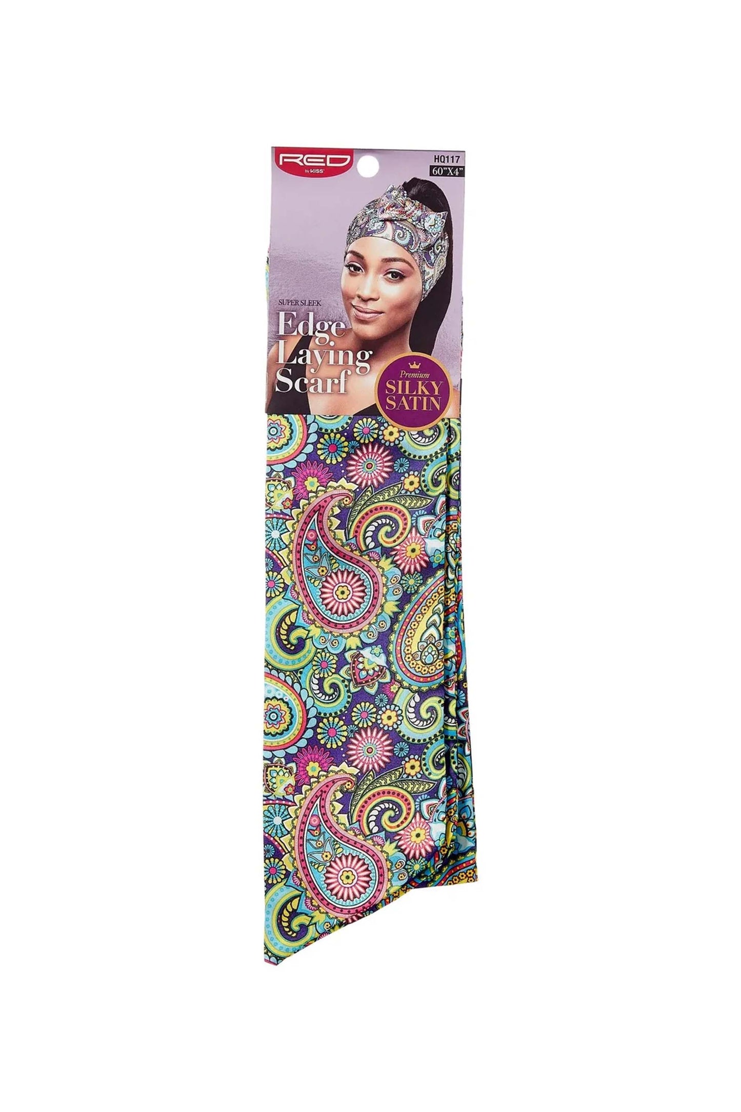 Red by Kiss Edge Laying Scarf Wrap For Hair Edge Silky Satin Scarf