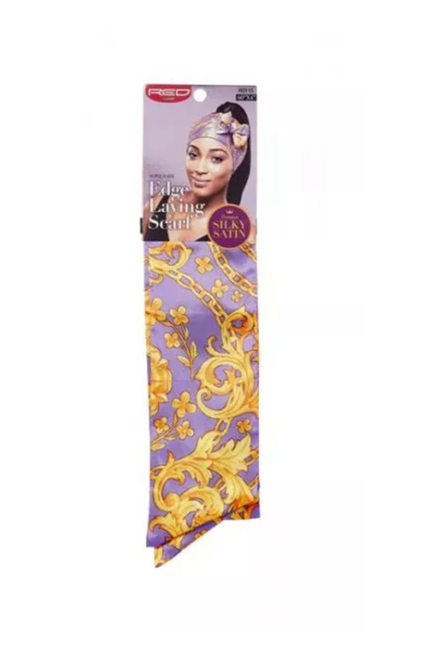 Red by Kiss Edge Laying Scarf Wrap For Hair Edge Silky Satin Scarf