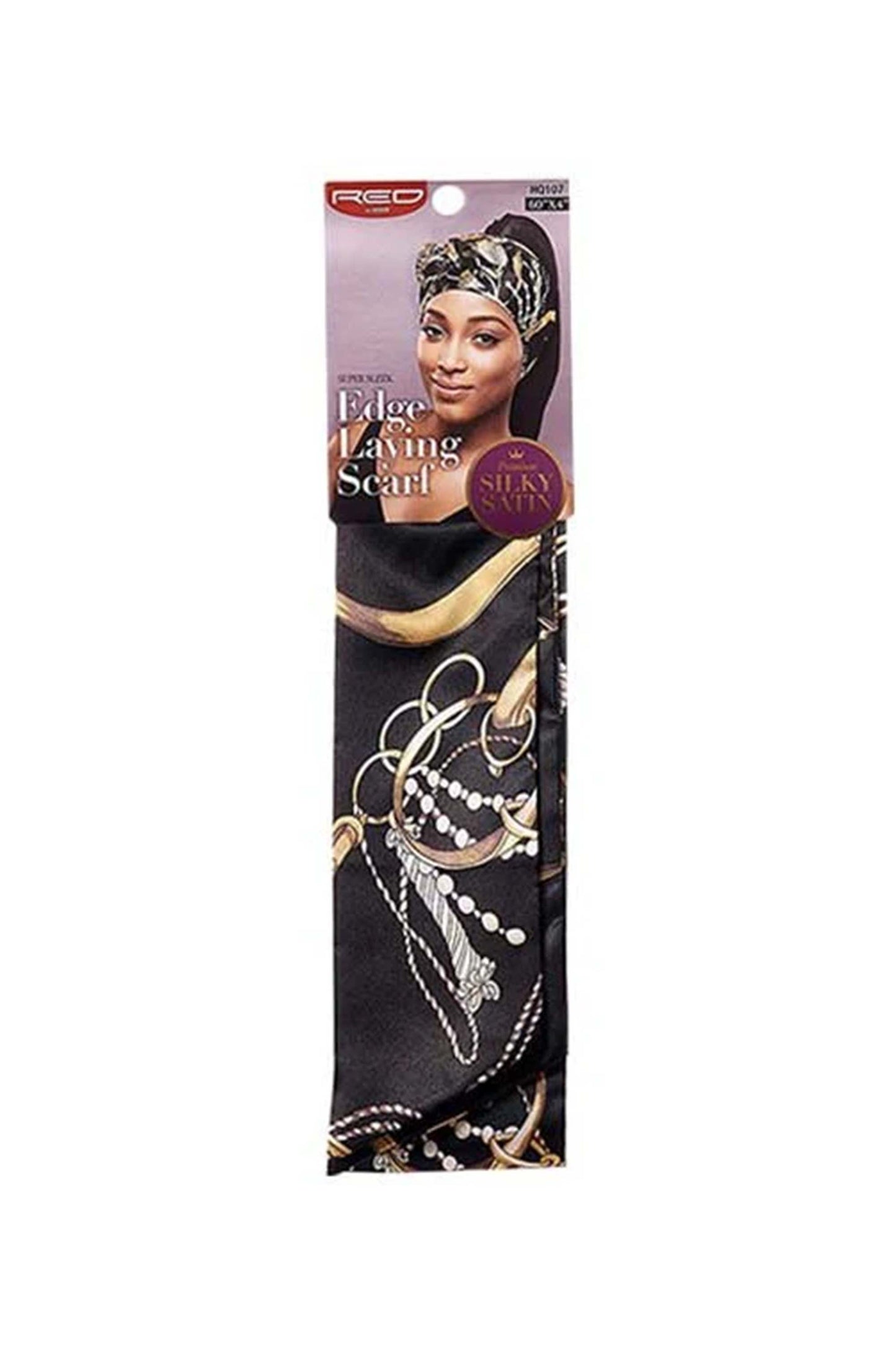 Red by Kiss Edge Laying Scarf Wrap For Hair Edge Silky Satin Scarf