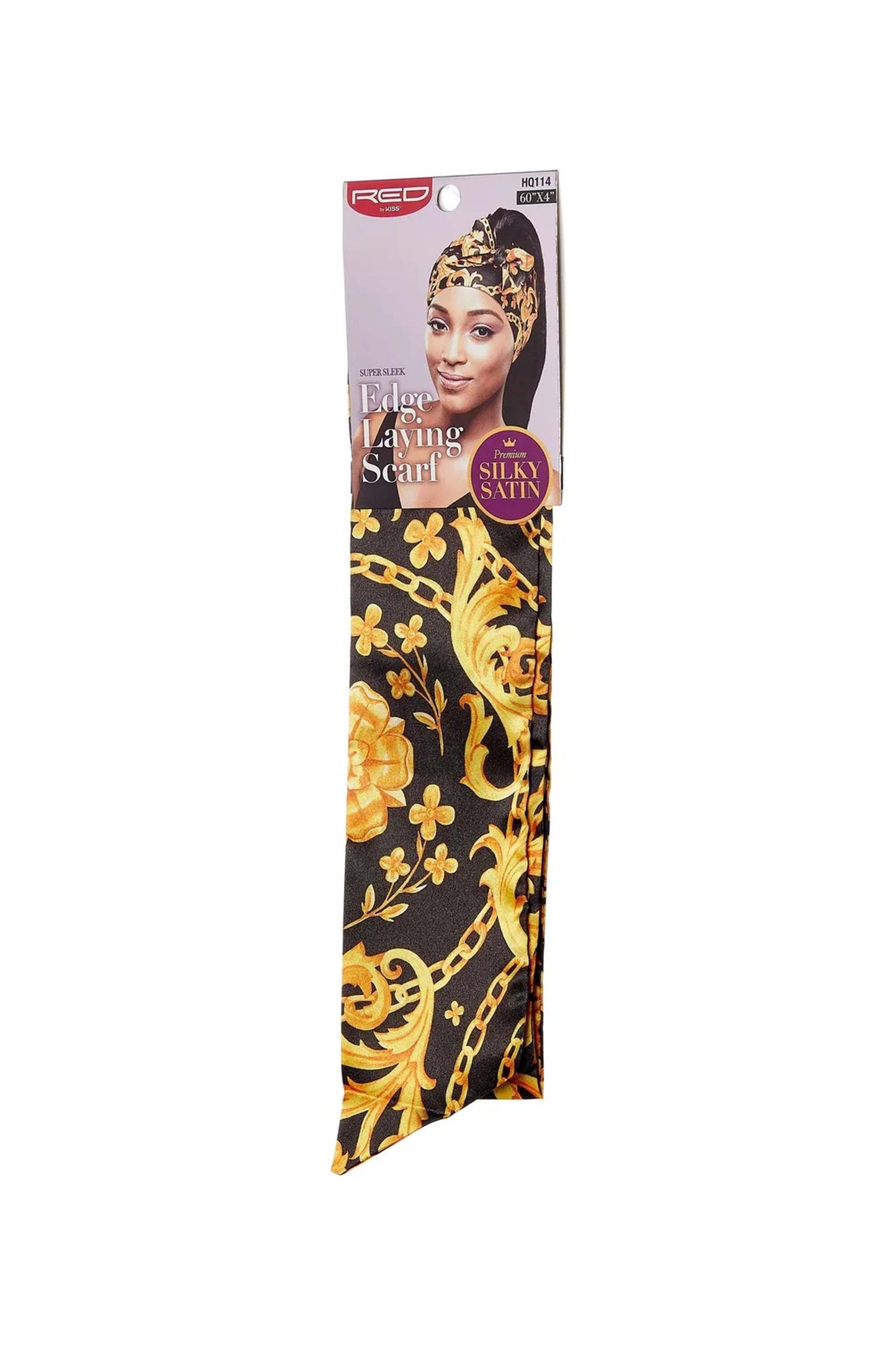 Red by Kiss Edge Laying Scarf Wrap For Hair Edge Silky Satin Scarf