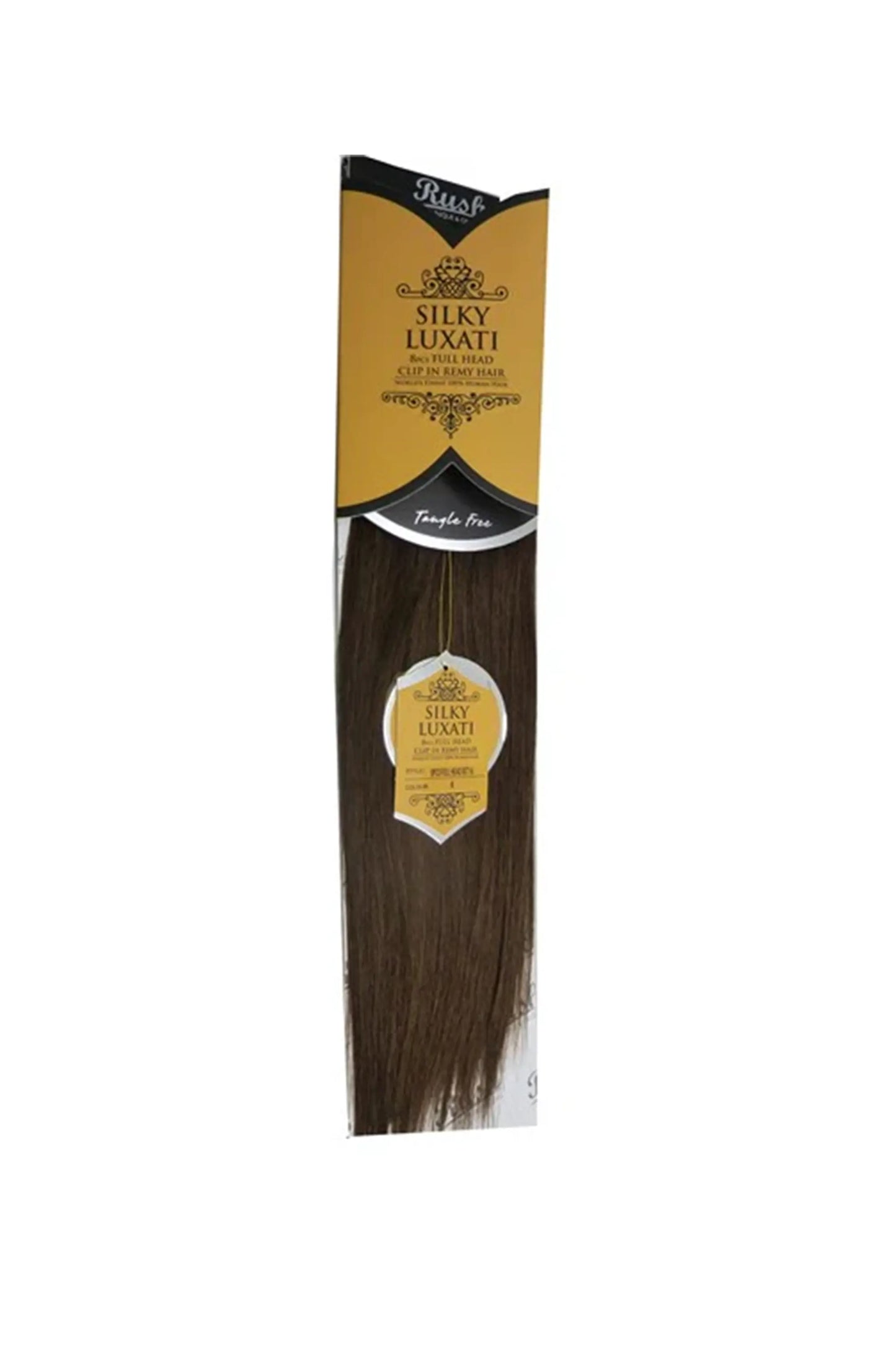 Rush Silky Luxati Clip in Hair Extensions 8 Pcs Full Head Set 14,18,22"