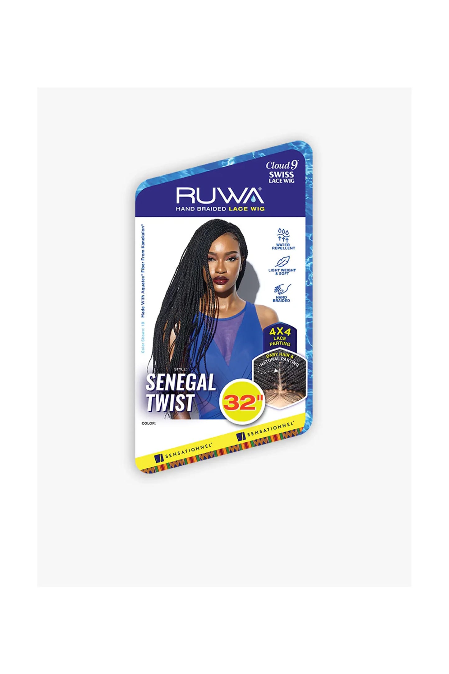 Sensationnel Cloud9 Ruwa 4x4 Swiss Braided Lace Front Wig - Senegal Twist 32 inches