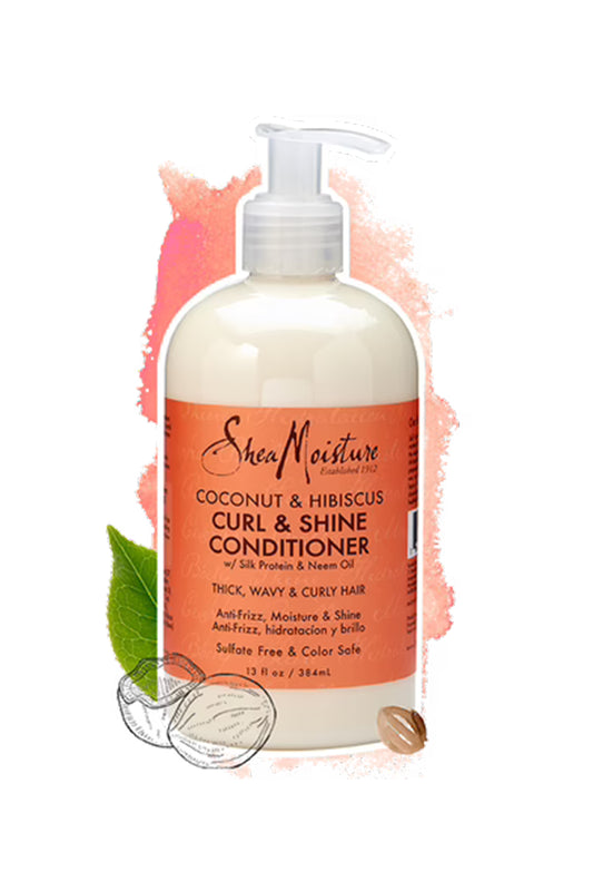 Shea Moisture COCONUT & HIBISCUS CURL & SHINE CONDITIONER 13 Oz / 384 Ml SALE!