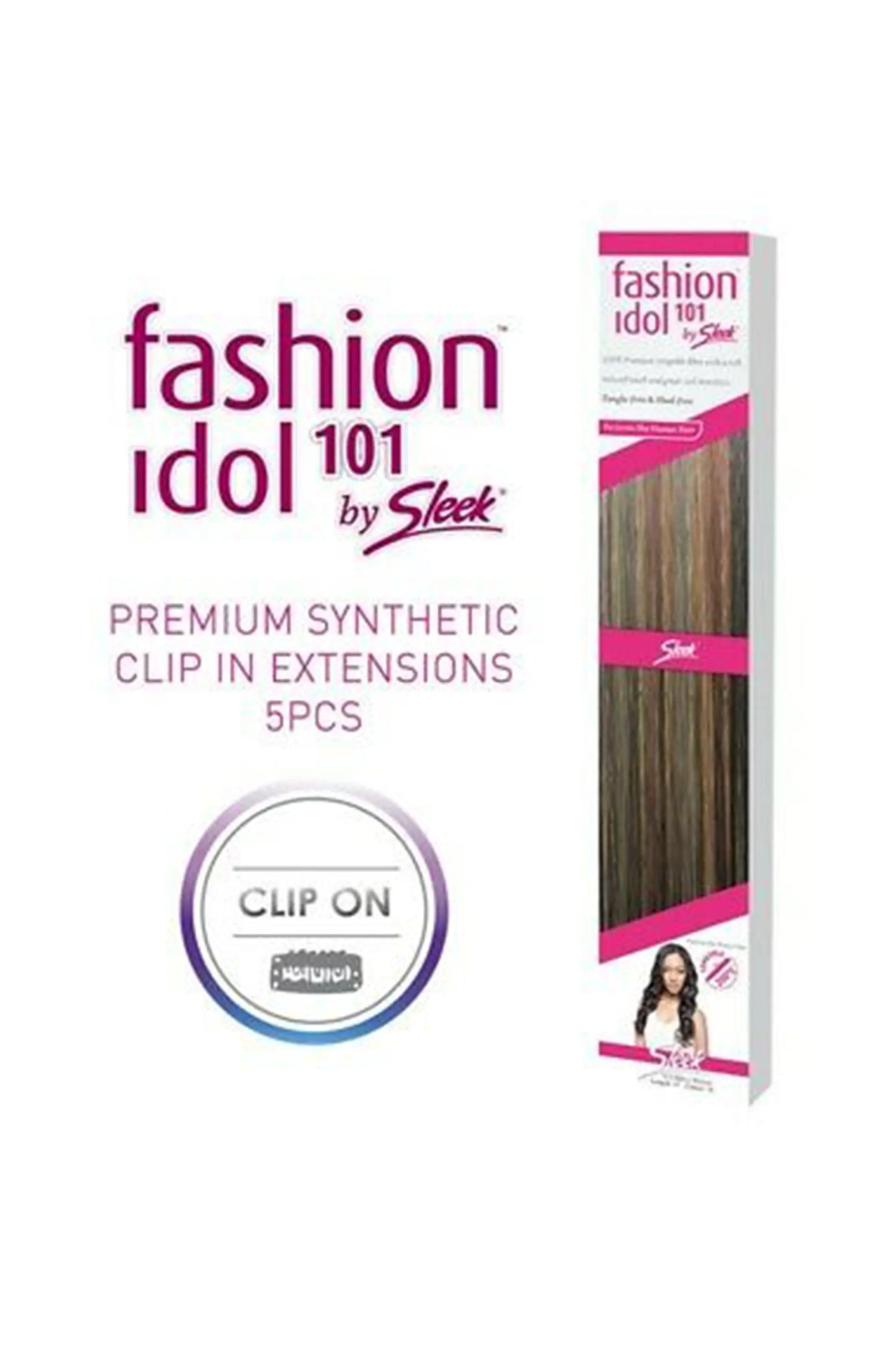 Sleek Fashion Idol 101 Hot EW 5 PCS Clip In Hair Extensions 18"