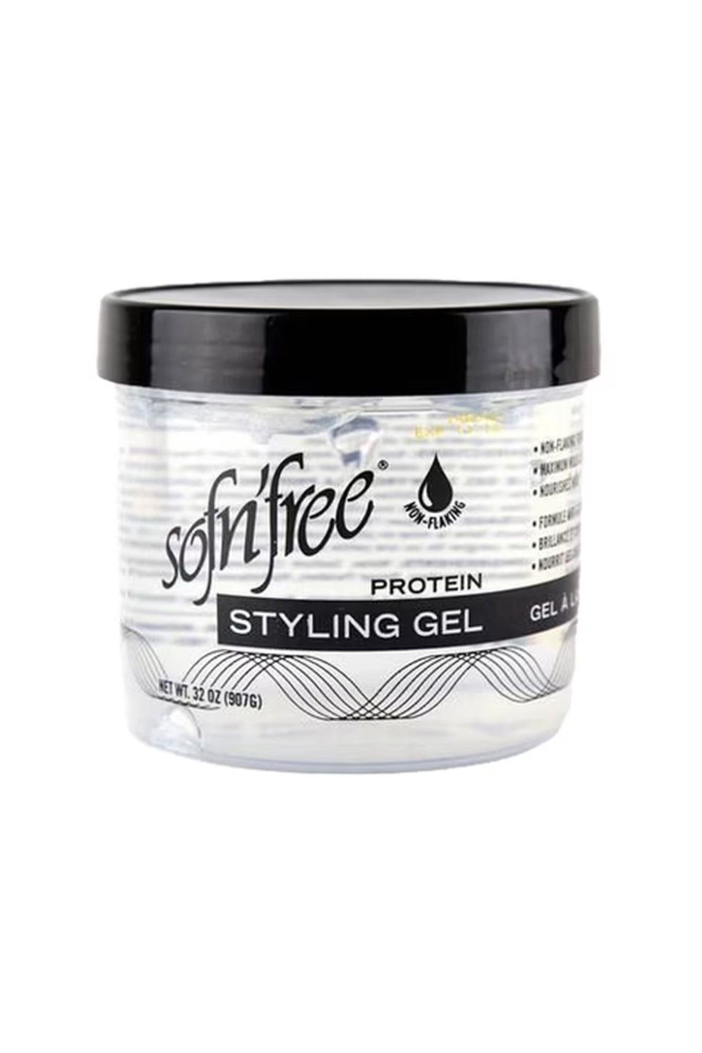 Sofn'free N' Protien Styling Gel - Clear 32oz