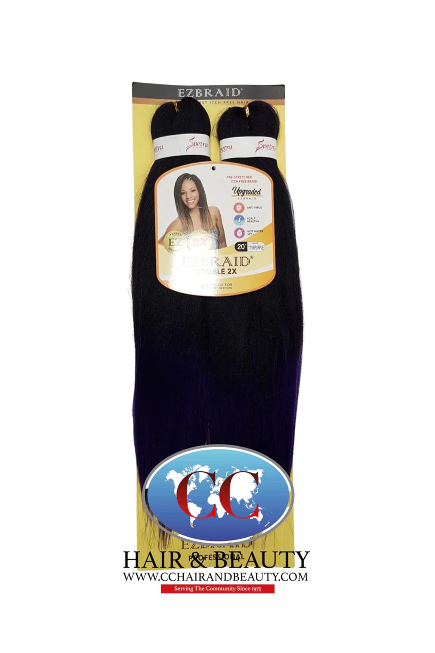 Spetra EZ Braid Pre-Stretched Braiding Hair - 20" x 2 Bundles
