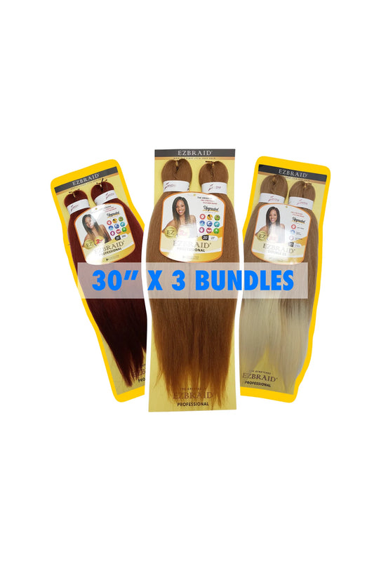 Spetra EZ Braid Pre-Stretched Braiding Hair - 30" x 3 Bundles