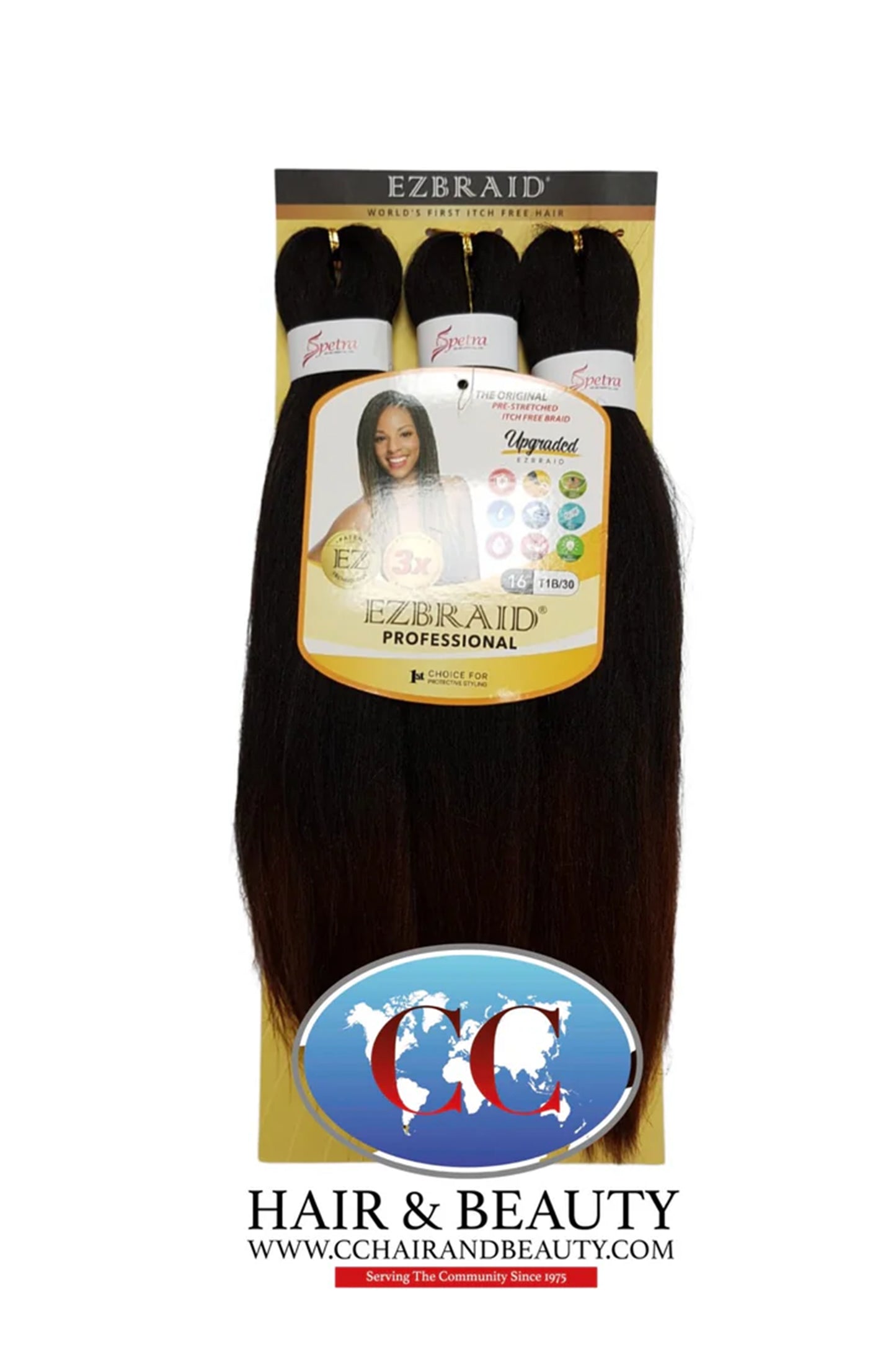 Spetra Ez Braid Pre-Stretched Braiding Hair - 16" x 3 Bundles