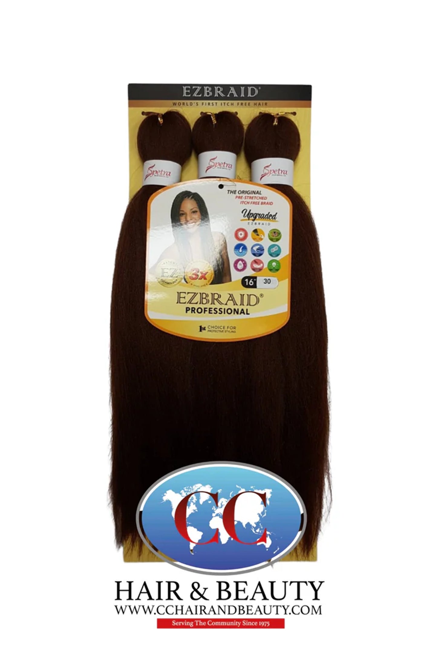 Spetra Ez Braid Pre-Stretched Braiding Hair - 16" x 3 Bundles