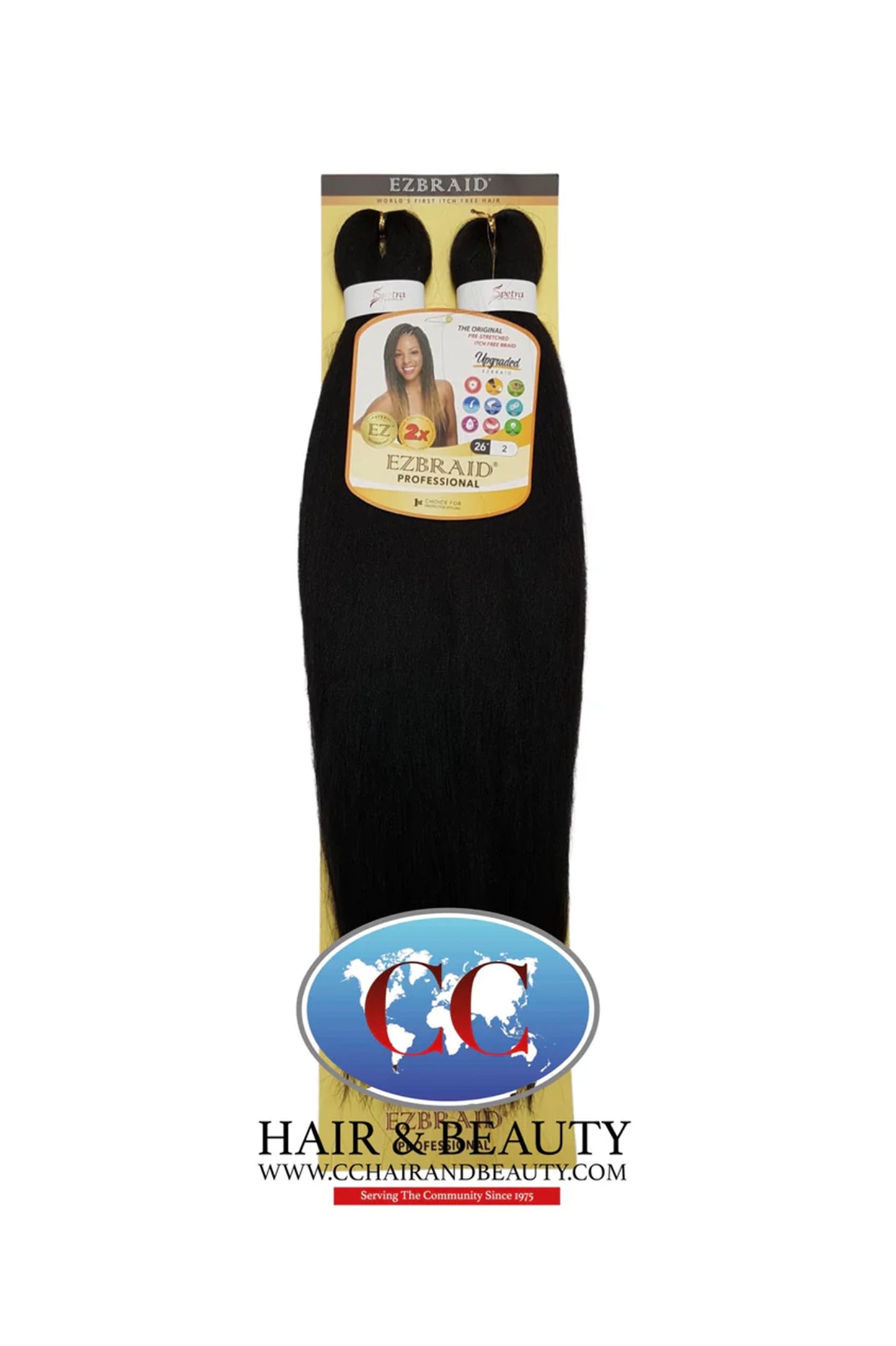 Spetra Ez Braid Pre-Stretched Braiding Hair - 26" x 2 Bundles