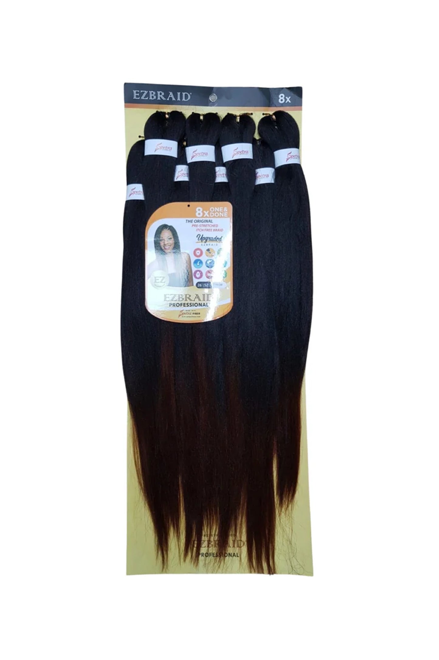Spetra Ez Braid Pre-Stretched Braiding Hair - 26" x 8 Bundles