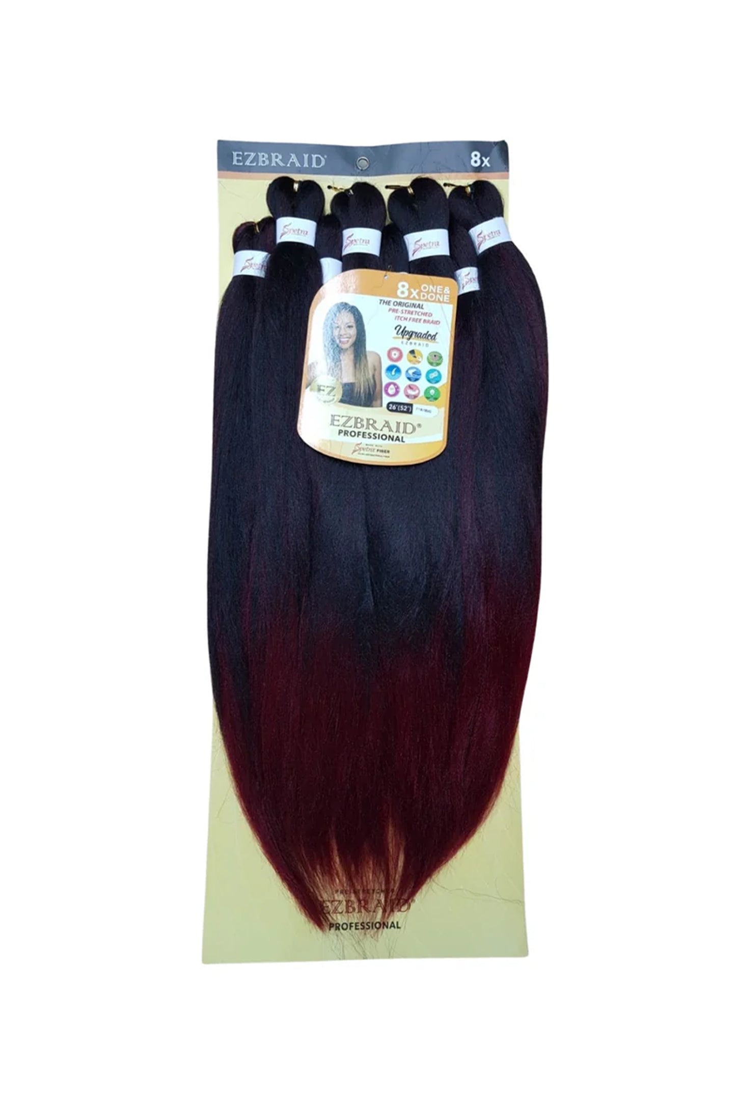 Spetra Ez Braid Pre-Stretched Braiding Hair - 26" x 8 Bundles