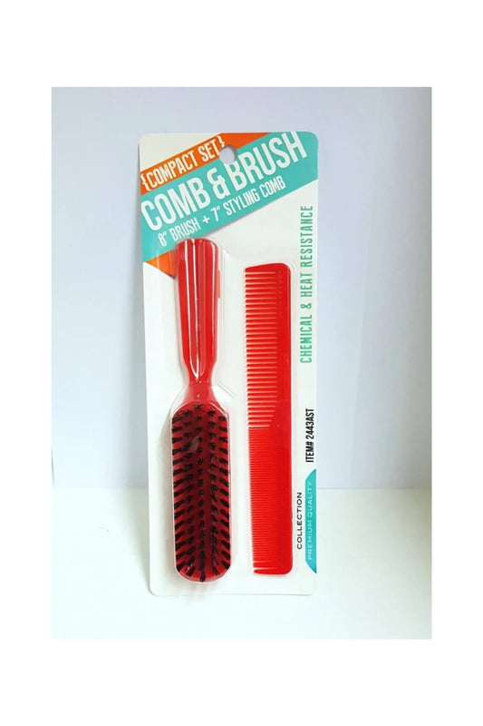 Stella Collection 8" Brush + 7" Styling Comb #2443Ast