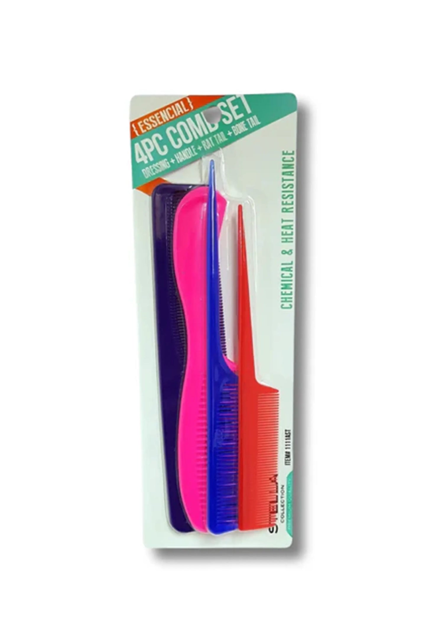 Stella Collection (Essential) Comb Set 4 Pcs #1111Ast