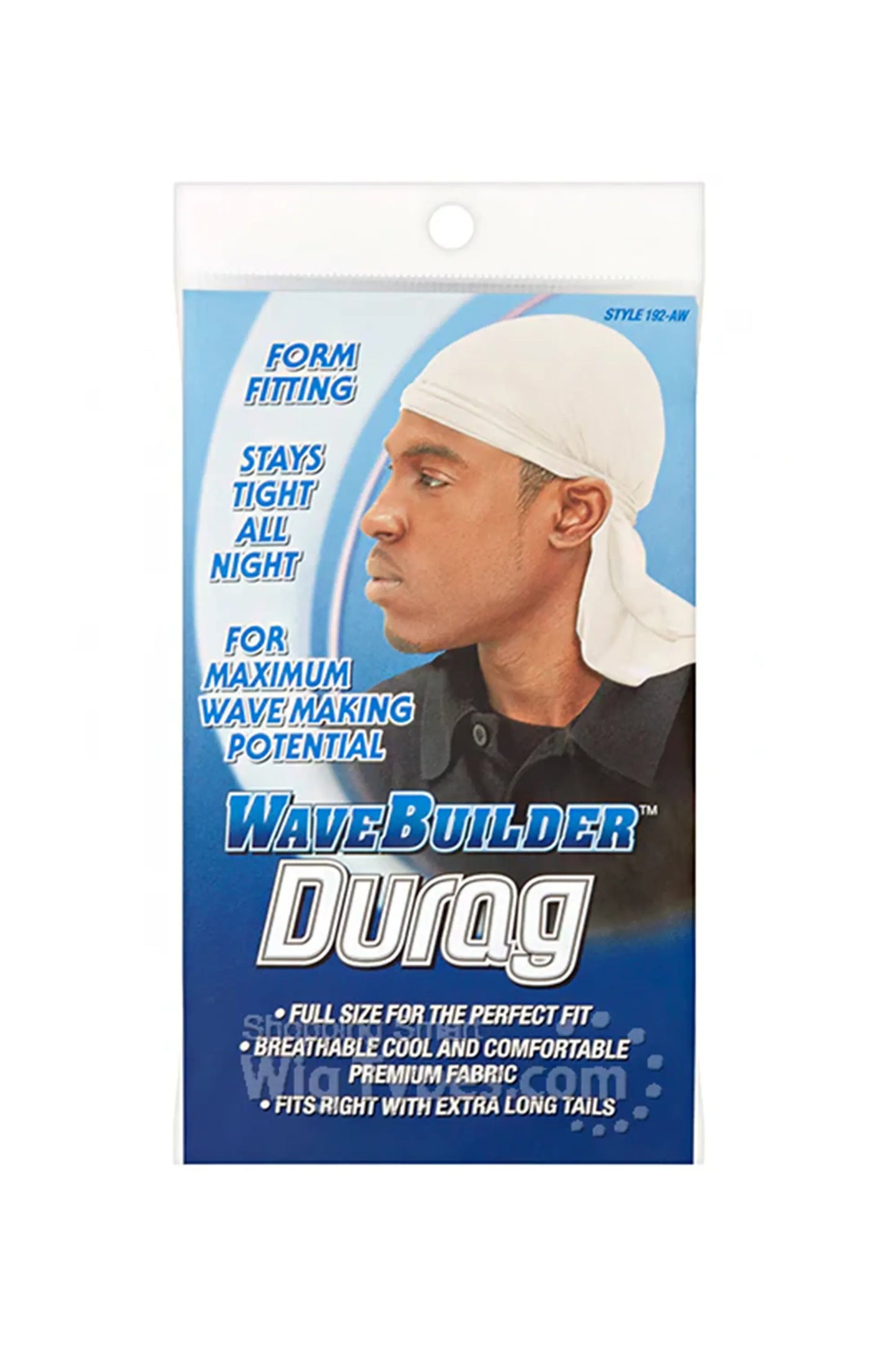 Wave Builder Durag White Style 192-AW