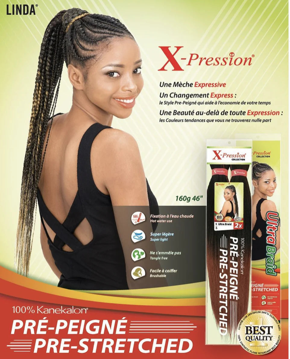 Xpression Ultra Braid Pre-Stretched 46" 160g - TikTok