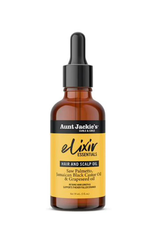Aunt Jackie's Elixir Essentials Saw Palmetto & Jamaican Black Castor Hair & Scalp Oil 59ml